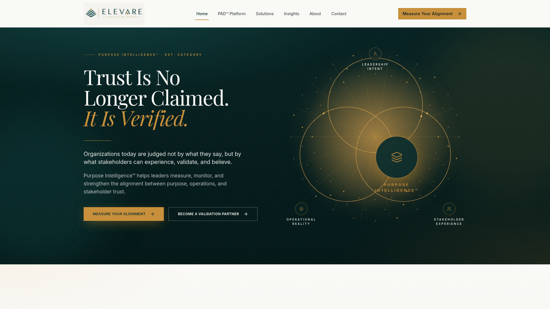 Elevare Solutions Group website preview