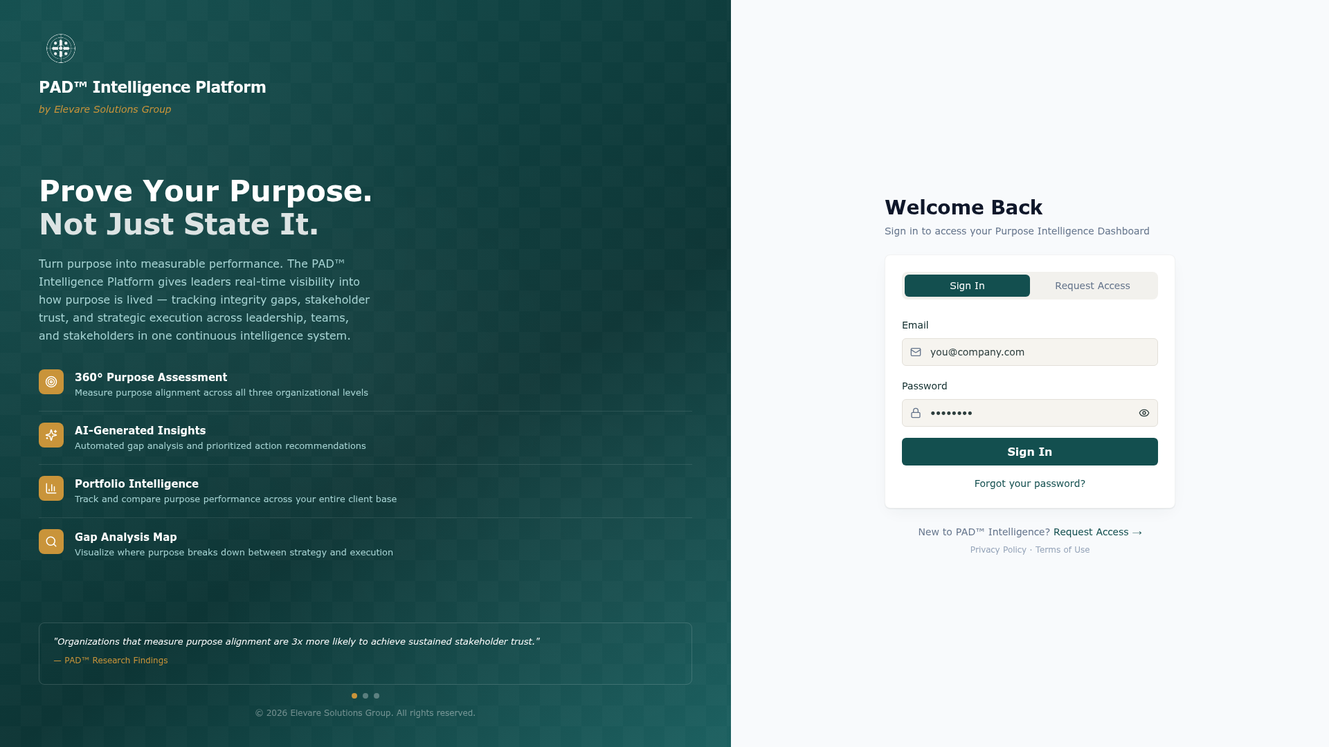 PAD Intelligence™ website preview